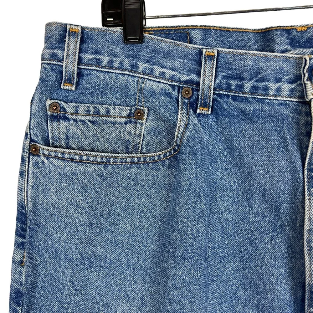 LEVIS MEN SIZE 40x30 (38x29 Actual) RELAXED STRAIGHT LEG MEDIUM‎ WASH JEANS